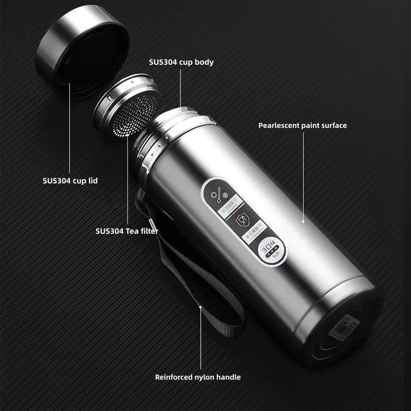 500ml–1L Stainless Steel Thermos Bottle – LED Temperature Display Vacuum Flask - Premium Water Bottles from Shop1104693174 Store - Just $23.99! Shop now at Handbags Specialist Headquarter