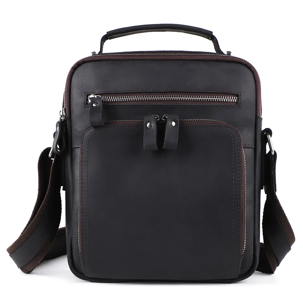JOYIR New Genuine Leather Men Vintage Handbags Small Flap Men's Shoulder Bag Casual Office Messenger Bags Fashion Crossbody Bag - Premium from eprolo - Just $73.46! Shop now at Handbags Specialist Headquarter