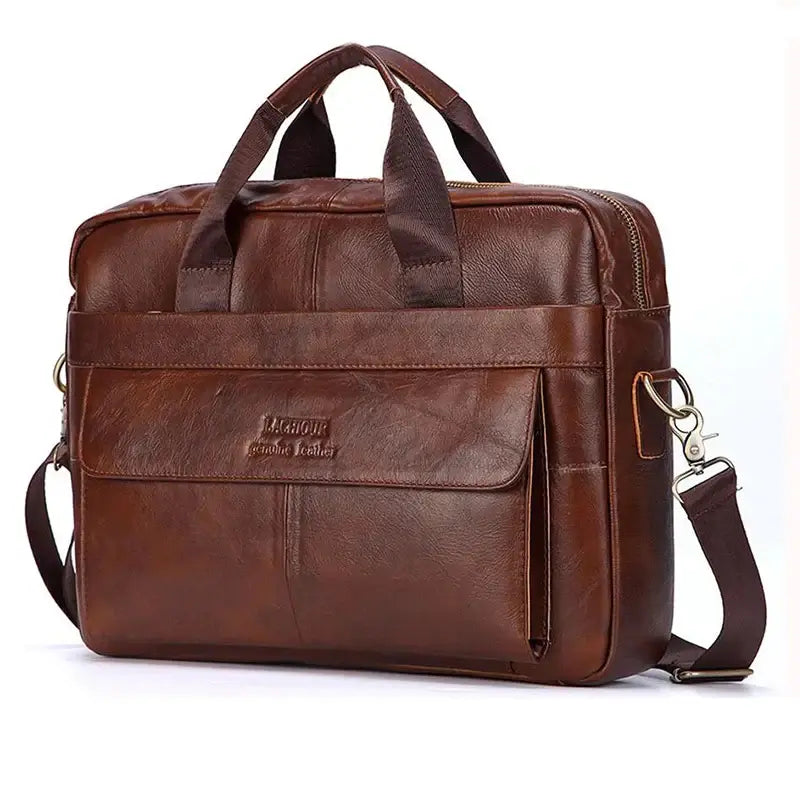 Men Genuine Leather Handbags Casual Leather Laptop Bags Male Business Travel Messenger Bags Men's Crossbody Shoulder Bag - Premium from LACHIOUR Store - Just $169.99! Shop now at Handbags Specialist Headquarter