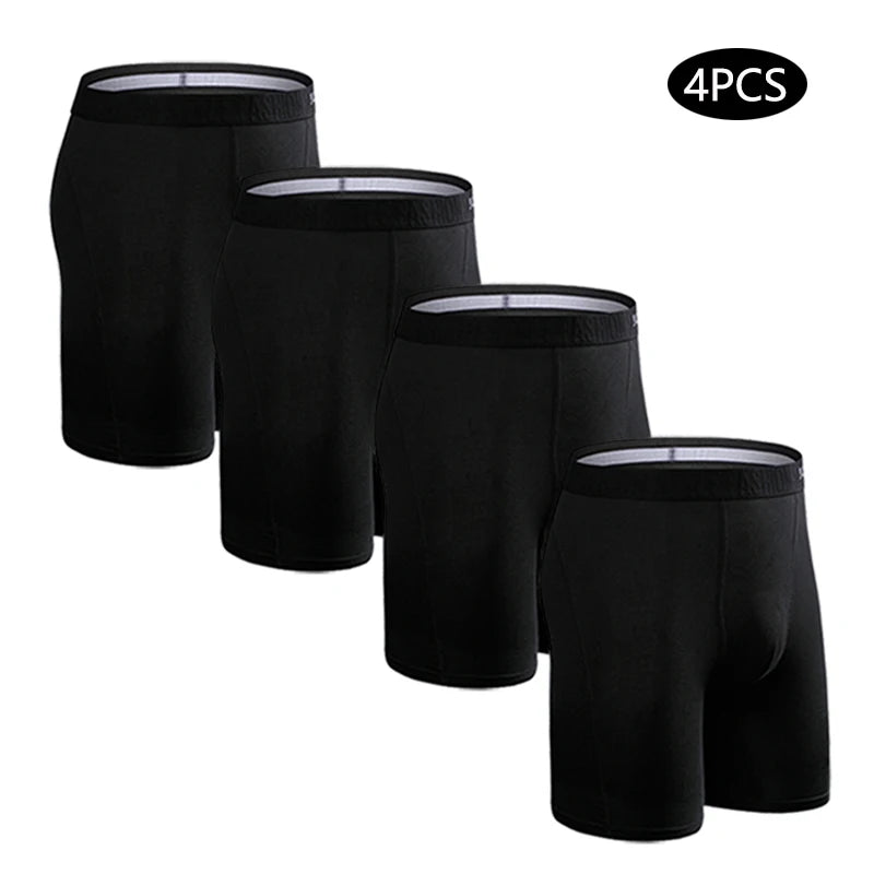 4pcs long boxers for men underwear plus size Men's panties sexy long leg underpants cotton Mens boxer shorts fashion male Trunk - Premium Men's underwear from eprolo - Just $46.95! Shop now at Handbags Specialist Headquarter