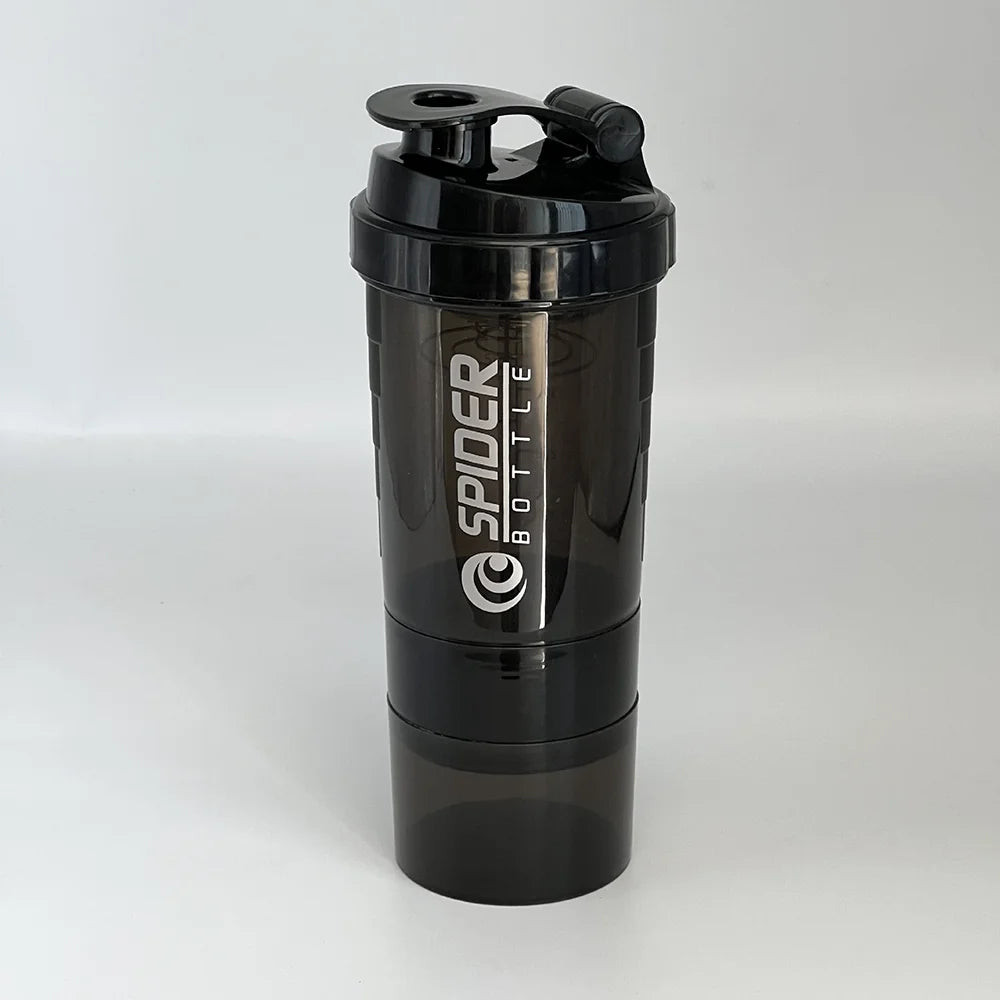 3-Layer Protein Shaker Bottle – Leakproof, BPA-Free, with Powder & Pill Storage for Fitness and Gym - Premium Water Bottles from Stone's Store - Just $20.49! Shop now at Handbags Specialist Headquarter