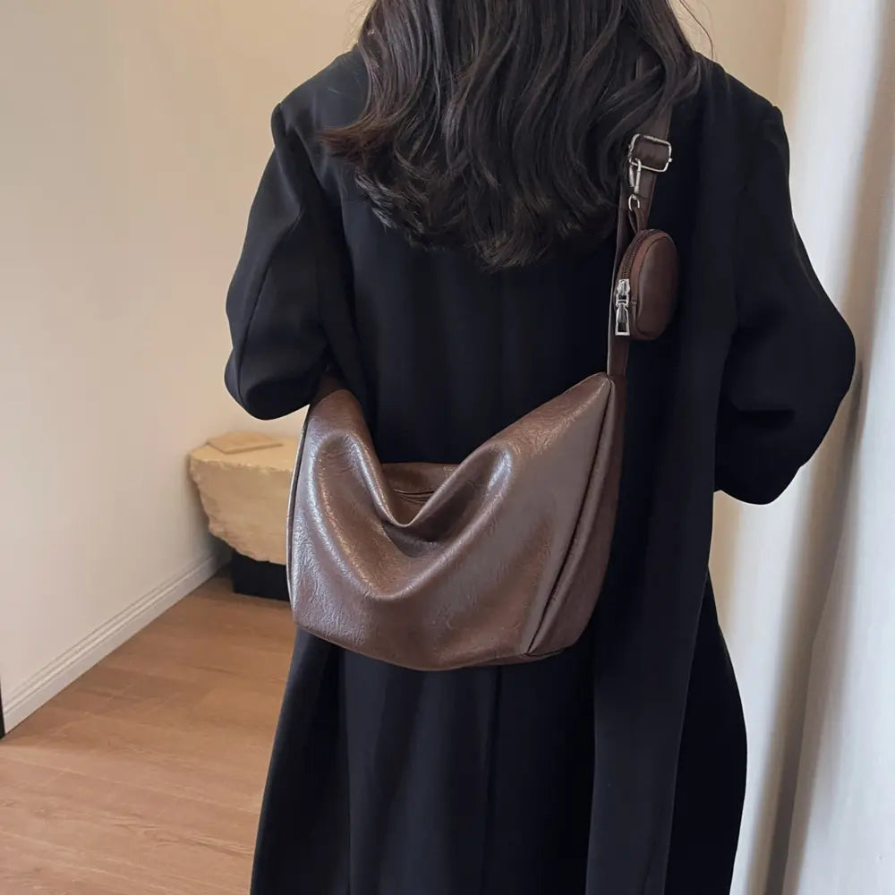 PU Leather Crossbody Bag with Small Purse - Premium handbags from Trendsi - Just $28.99! Shop now at Handbags Specialist Headquarter