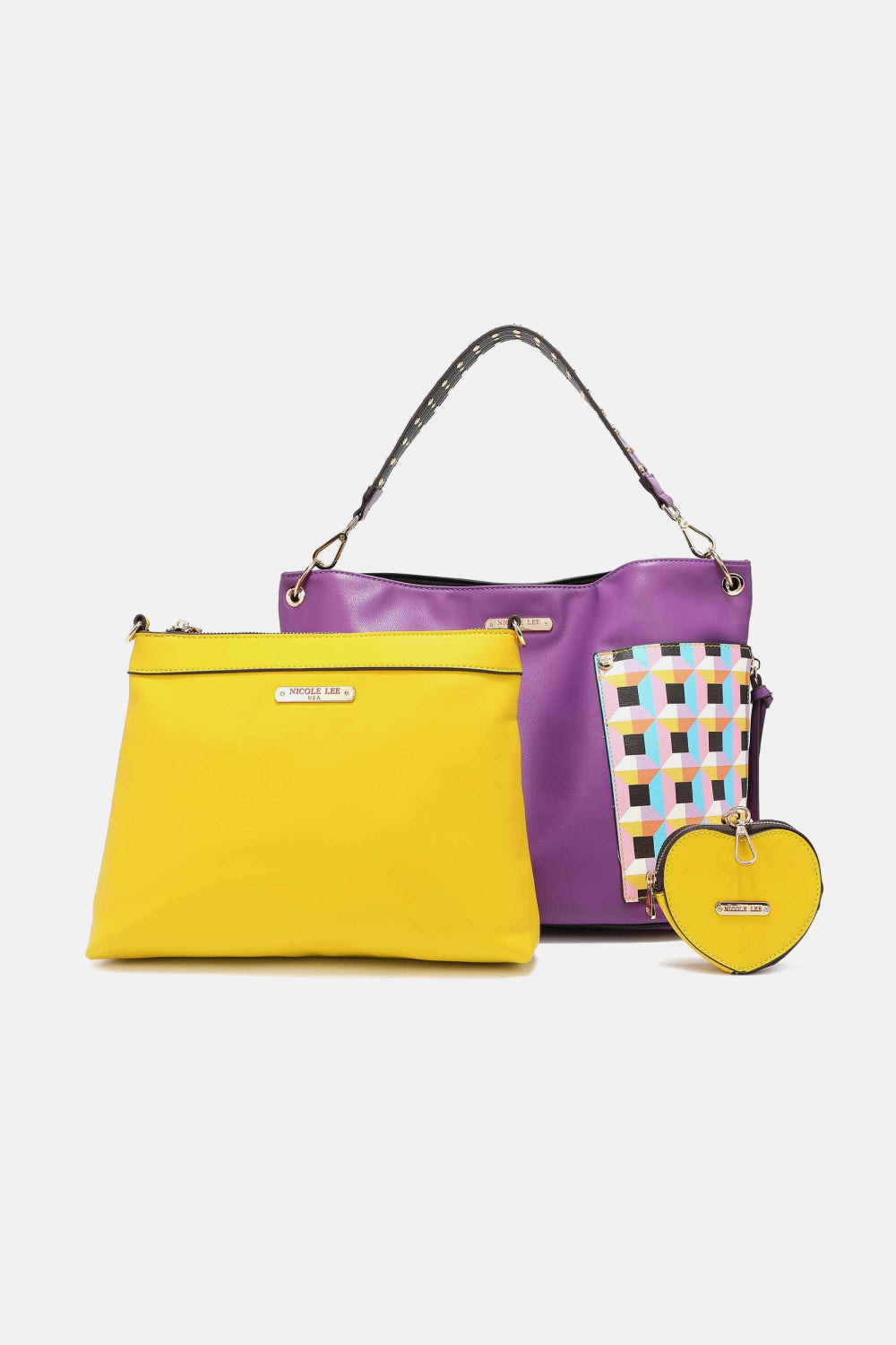 Nicole Lee USA Quihn 3-Piece Handbag Set - Premium Handbags from Trendsi - Just $66.99! Shop now at Handbags Specialist Headquarter