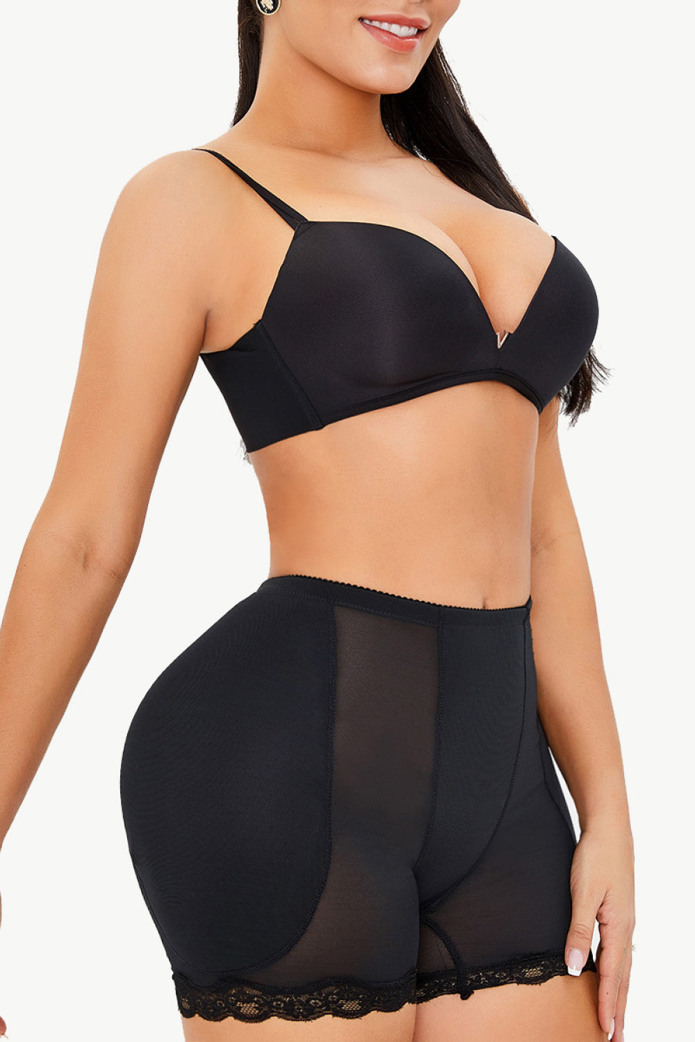 Full Size Scalloped Lace Trim Pull-On Shaping Shorts - Premium Bottoms from Trendsi - Just $33! Shop now at Handbags Specialist Headquarter
