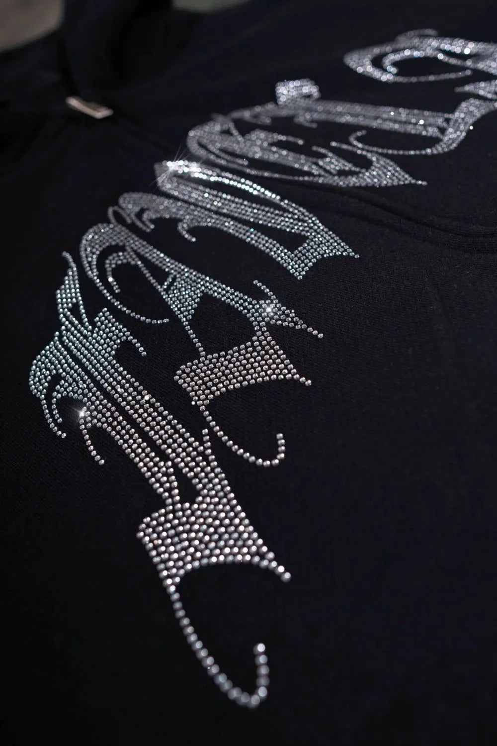 Men's Rhinestone Letter Zip Up Long Sleeve Hoodie - Premium Men's Sweatshirts from Trendsi - Just $31.02! Shop now at Handbags Specialist Headquarter