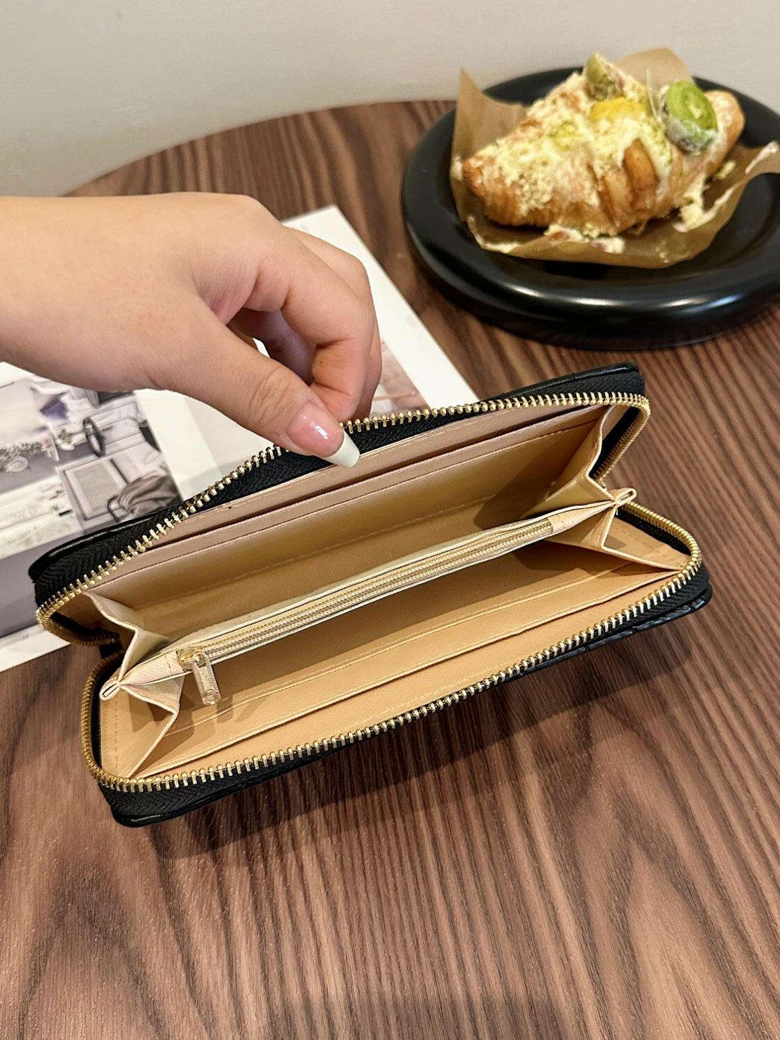 PU Leather Solid Color Wallet - Premium Wallets from Trendsi - Just $15.94! Shop now at Handbags Specialist Headquarter