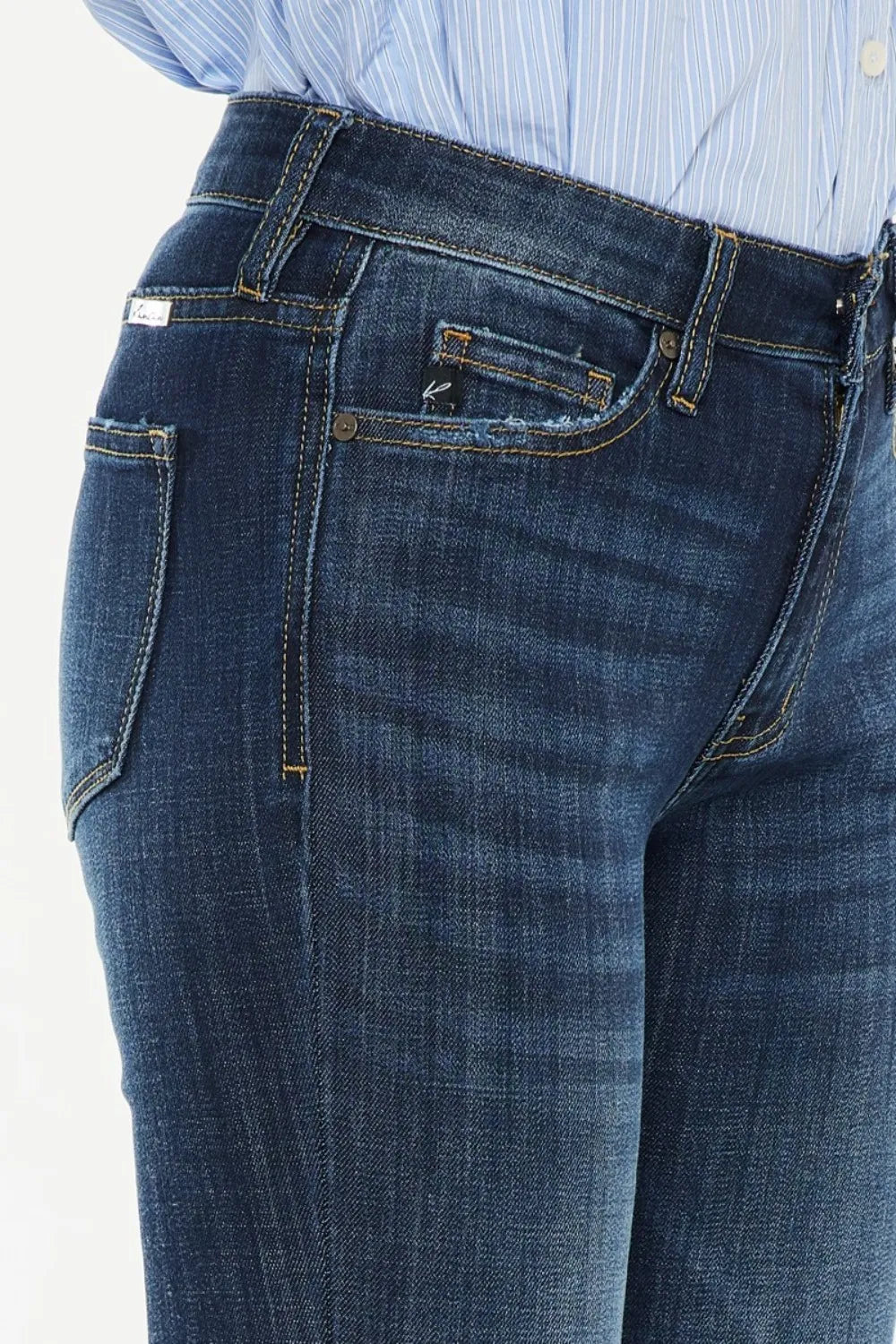 Kancan Full Size Mid Rise Flare Jeans - Premium Sleepwear from Trendsi - Just $67.99! Shop now at Handbags Specialist Headquarter