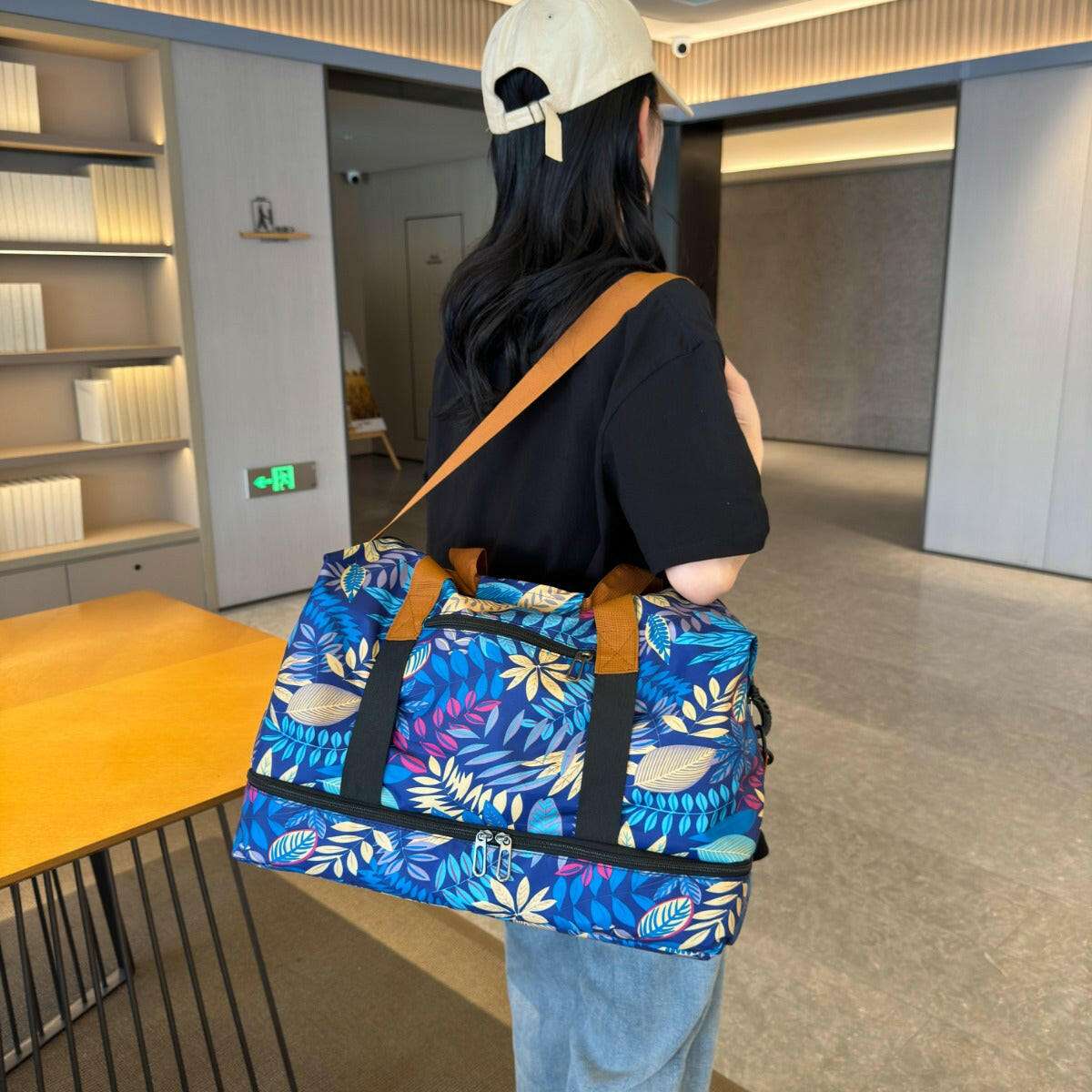 Canvas Printed Travel Bag - Premium Luggage Travel Bags from Trendsi - Just $38.99! Shop now at Handbags Specialist Headquarter