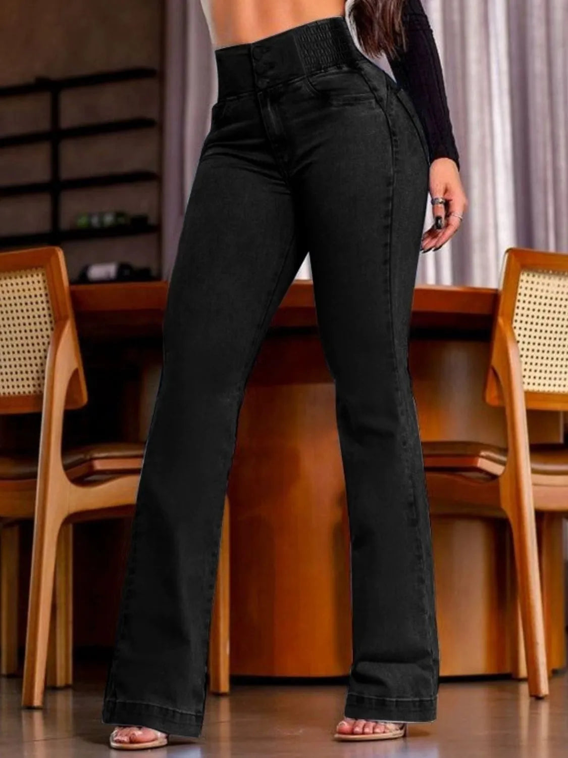 High Rise Bootcut Jeans - Premium Women / Jeans & Denim from Trendsi - Just $41.10! Shop now at Handbags Specialist Headquarter