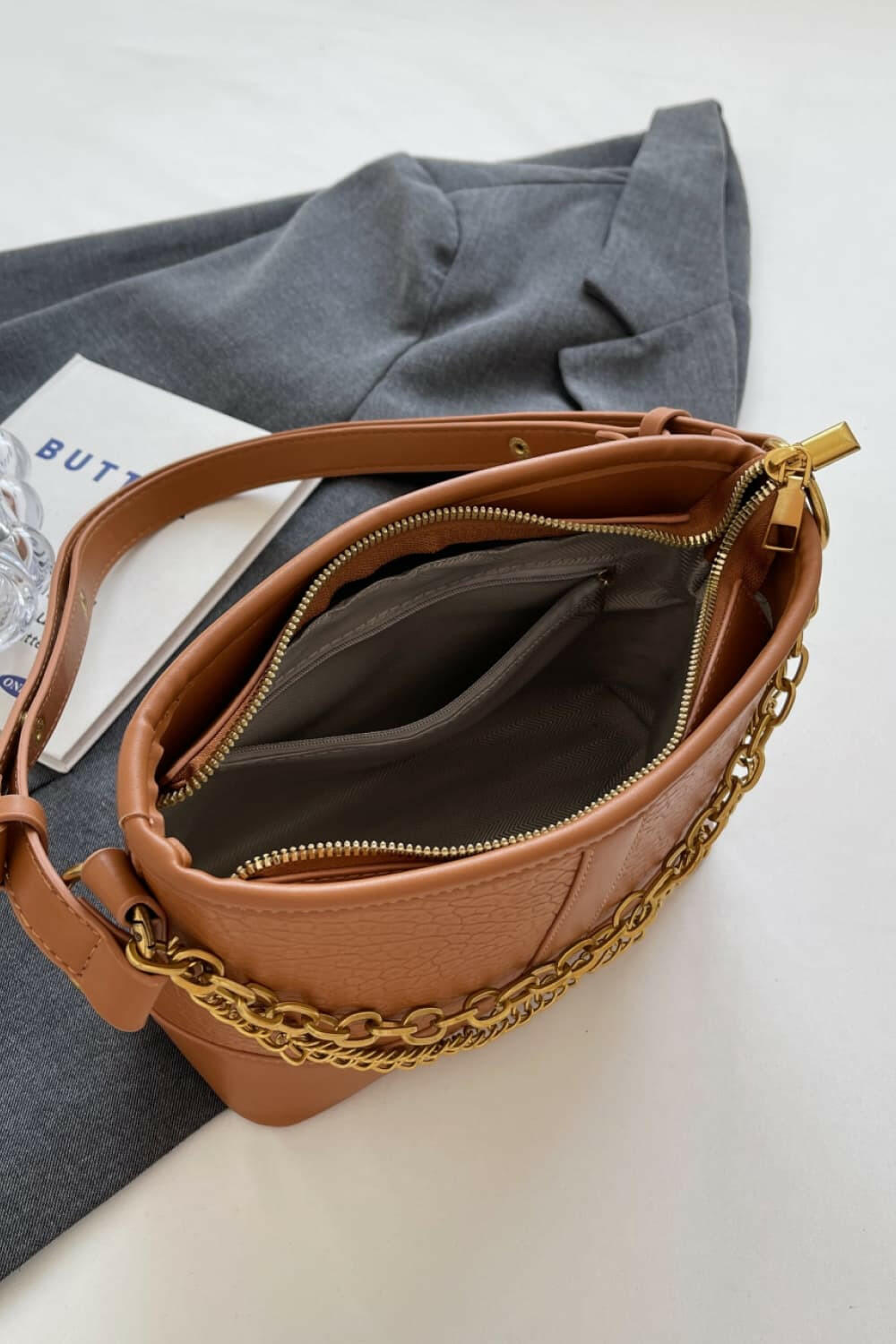 PU Leather Shoulder Bag.