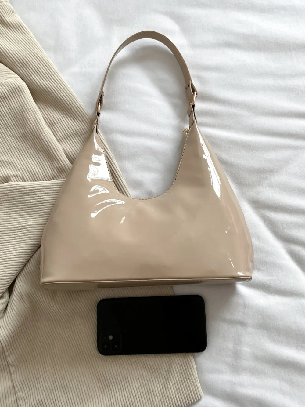 Mirror Surface Shoulder Bag - Premium Tote Bag from Trendsi - Just $39.99! Shop now at Handbags Specialist Headquarter