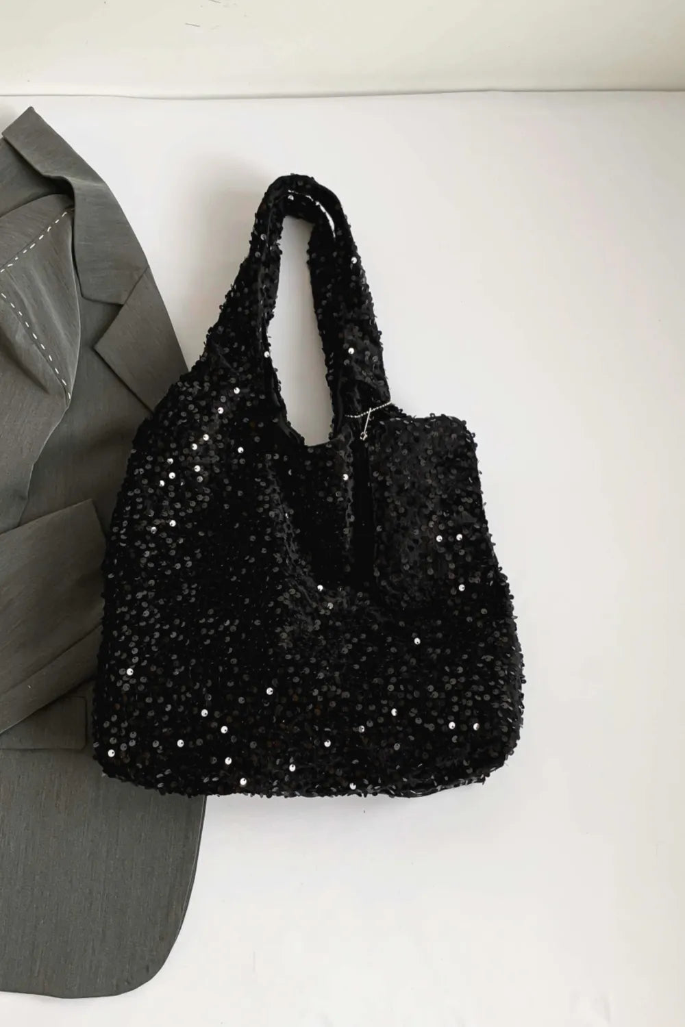 Sequin Polyester Handbag - Premium Tote Bag from Trendsi - Just $32.99! Shop now at Handbags Specialist Headquarter