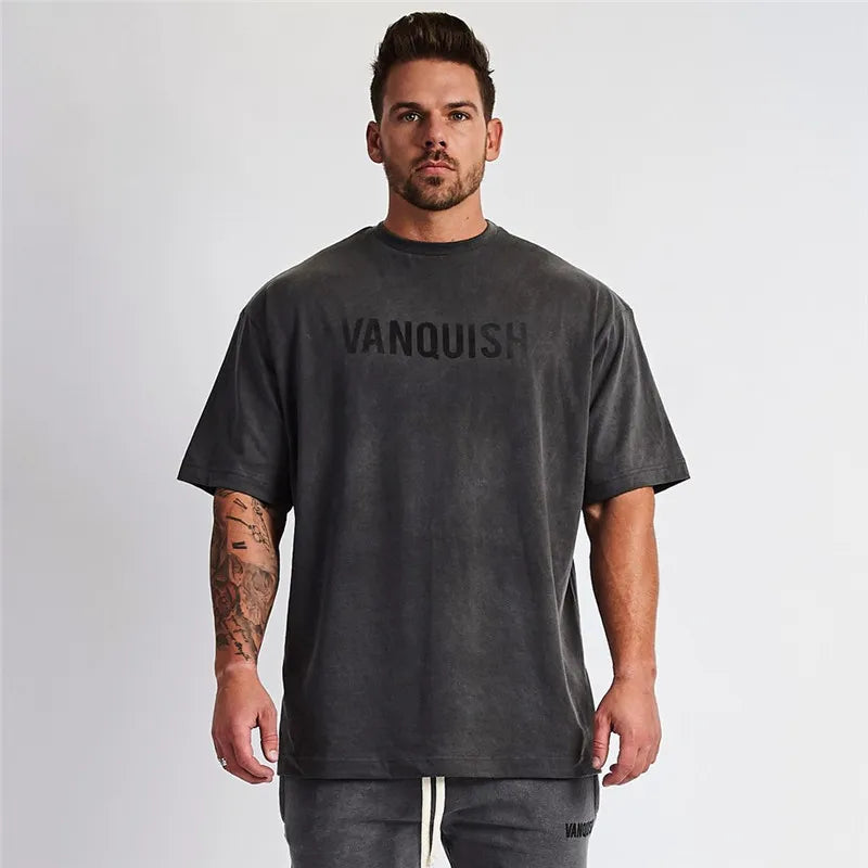 Men's Plus Size Round Neck Half Sleeve T-Shirt - Premium Men's T Shirt from Trendsi - Just $21.52! Shop now at Handbags Specialist Headquarter