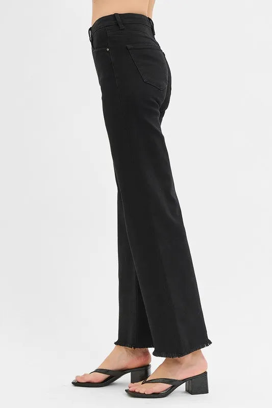 RISEN Full Size Tummy Control High Rise Wide Jeans Plus Size - Premium Women / Jeans & Denim from Trendsi - Just $58.99! Shop now at Handbags Specialist Headquarter