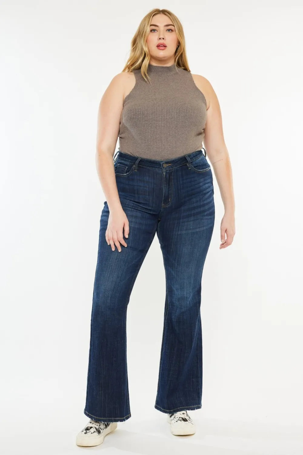 Kancan Full Size Mid Rise Flare Jeans - Premium Sleepwear from Trendsi - Just $67.99! Shop now at Handbags Specialist Headquarter