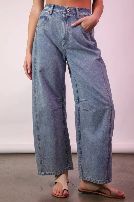 VERY J Wide Leg Comfy Jeans - Premium Women / Jeans & Denim from Trendsi - Just $46.64! Shop now at Handbags Specialist Headquarter