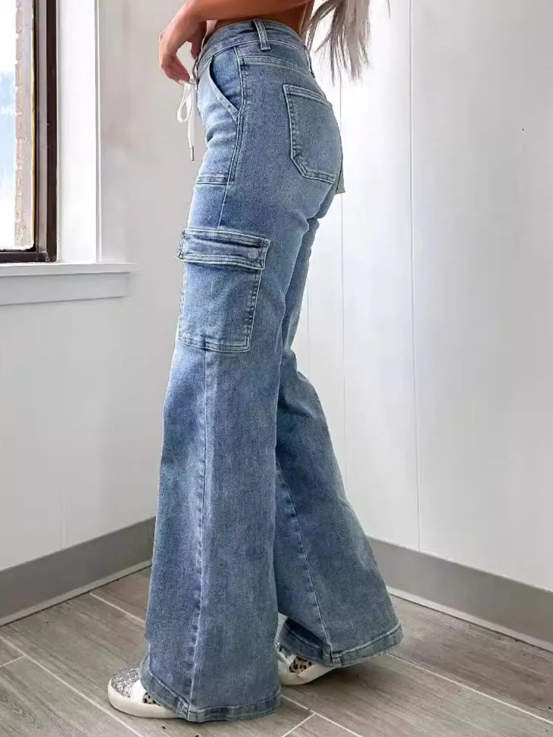 Washed Jeans with Pockets - Premium Women / Jeans & Denim from Trendsi - Just $37.28! Shop now at Handbags Specialist Headquarter