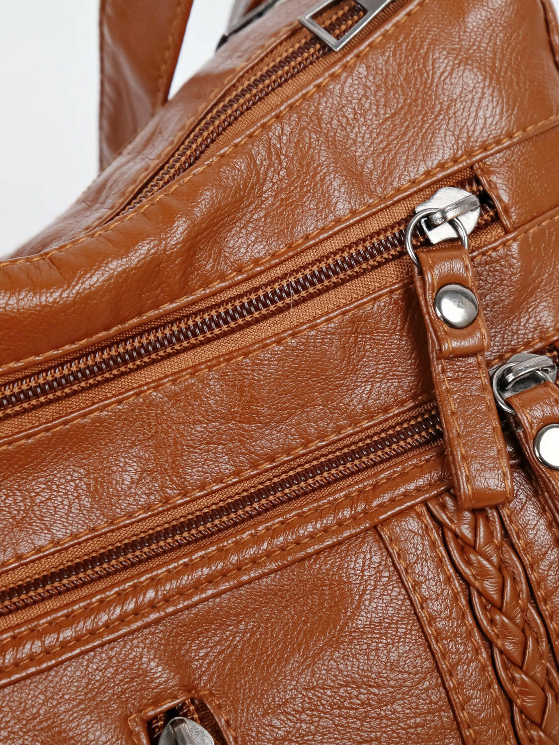 PU Leather Adjustable Strap Shoulder Bag.