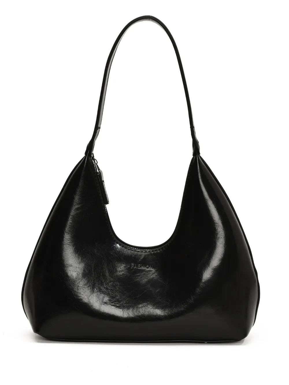 PU Leather Moon Shape Shoulder Bag - Premium Tote Bag from Trendsi - Just $39.99! Shop now at Handbags Specialist Headquarter
