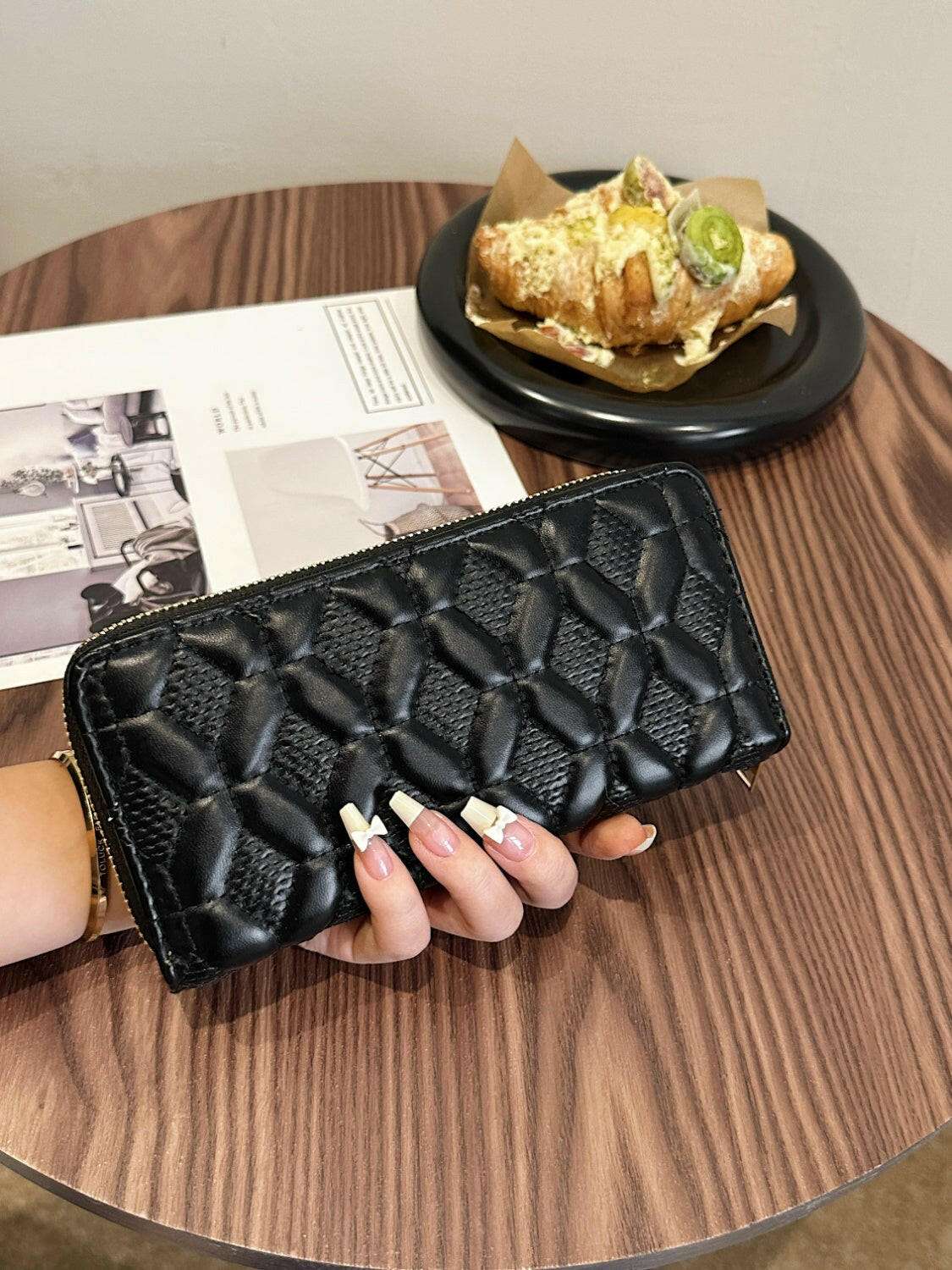 PU Leather Solid Color Wallet - Premium Wallets from Trendsi - Just $15.94! Shop now at Handbags Specialist Headquarter