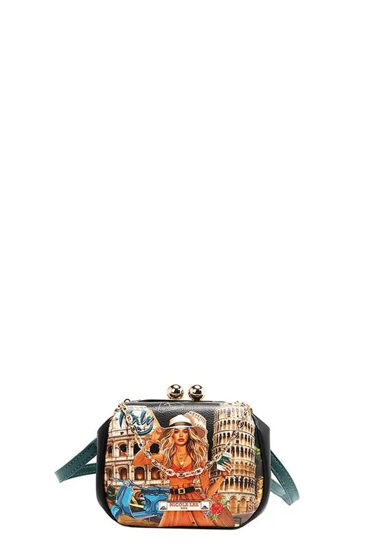 Nicole Lee USA Kiss-Lock Crossbody Mini Bag - Premium Crossbody Bag from Trendsi - Just $41.99! Shop now at Handbags Specialist Headquarter