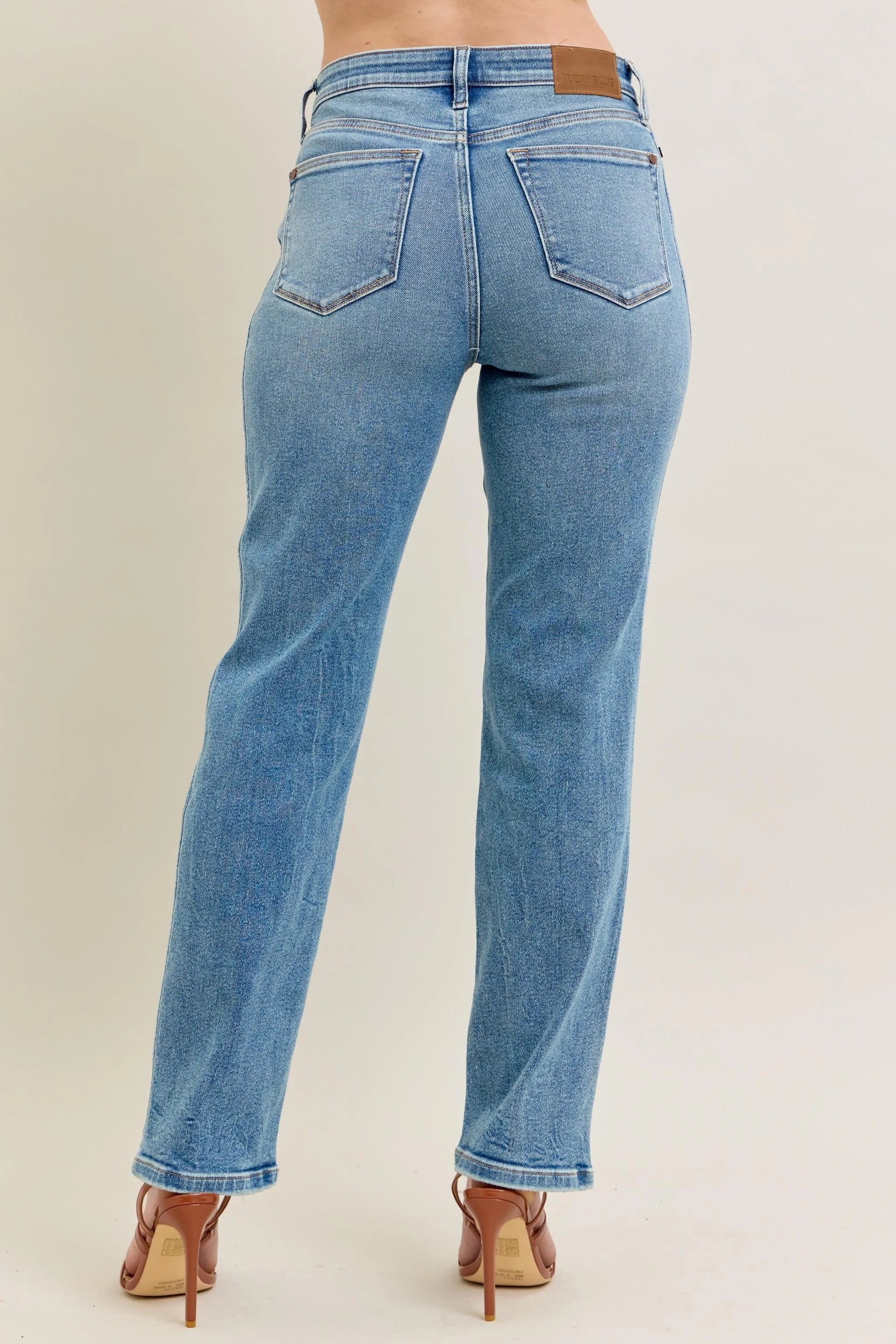 Judy Blue Full Size Hw Vintage Straight Jeans Plus Size - Premium Women / Jeans & Denim from Trendsi - Just $64.99! Shop now at Handbags Specialist Headquarter