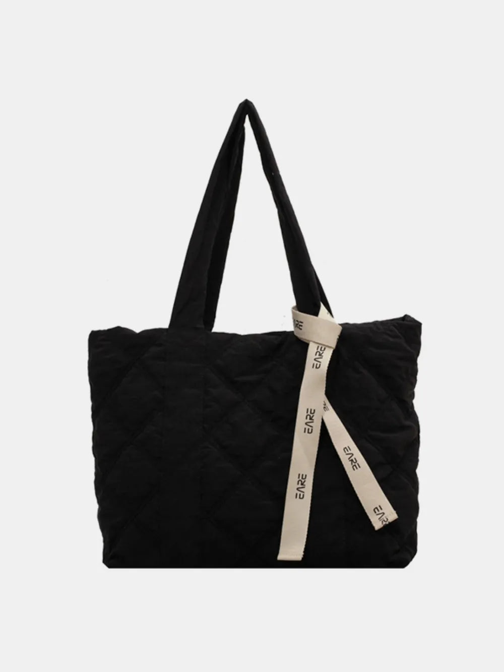 Quilted Nylon Large Tote Bag - Premium Tote Bag from Trendsi - Just $39.99! Shop now at Handbags Specialist Headquarter
