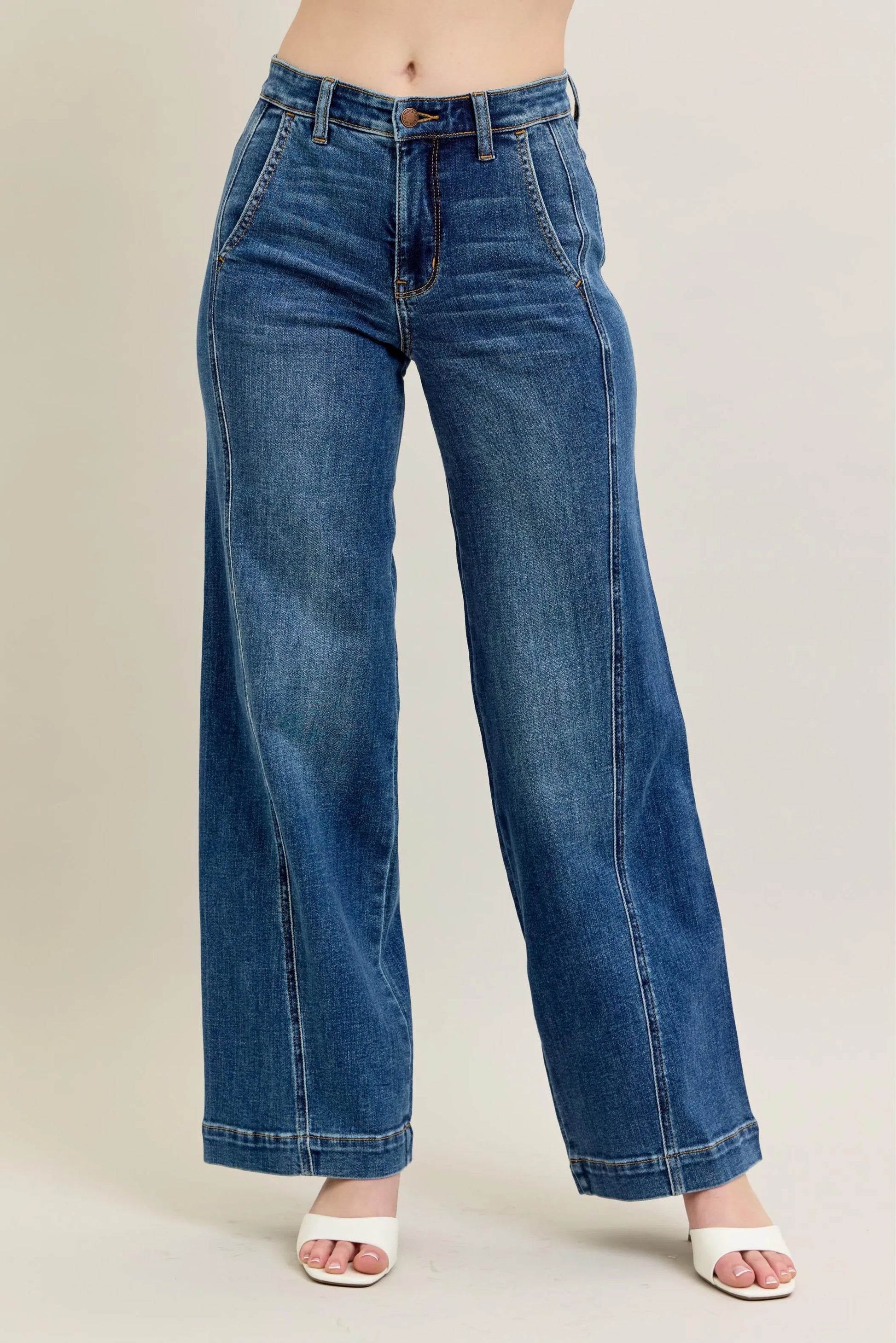 Judy Blue Full Size High Waist Wide Leg Jeans Plus Size - Premium Women / Jeans & Denim from Trendsi - Just $71.99! Shop now at Handbags Specialist Headquarter