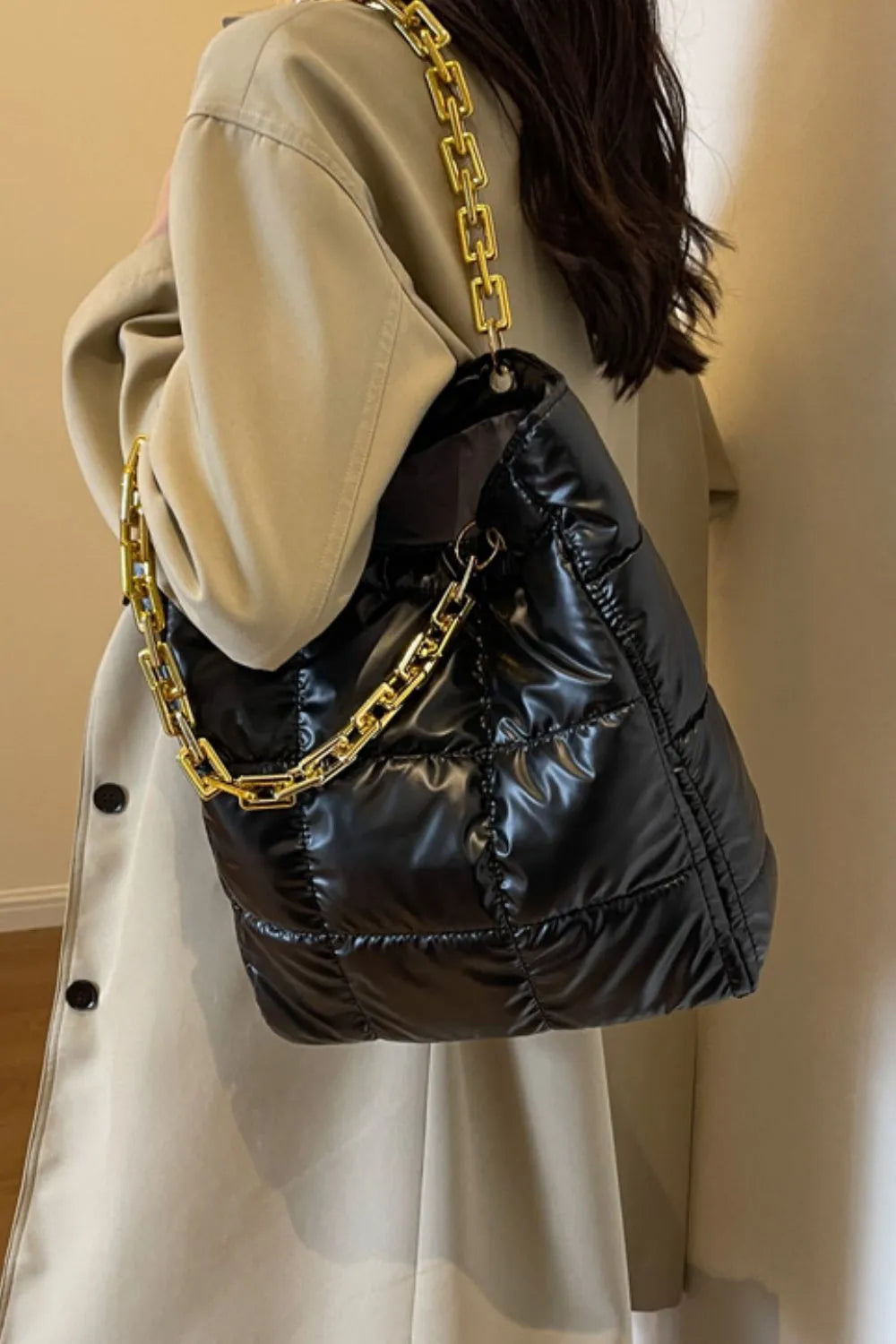 Bubble Texture Chain Handbag - Premium handbags from Trendsi - Just $19.99! Shop now at Handbags Specialist Headquarter