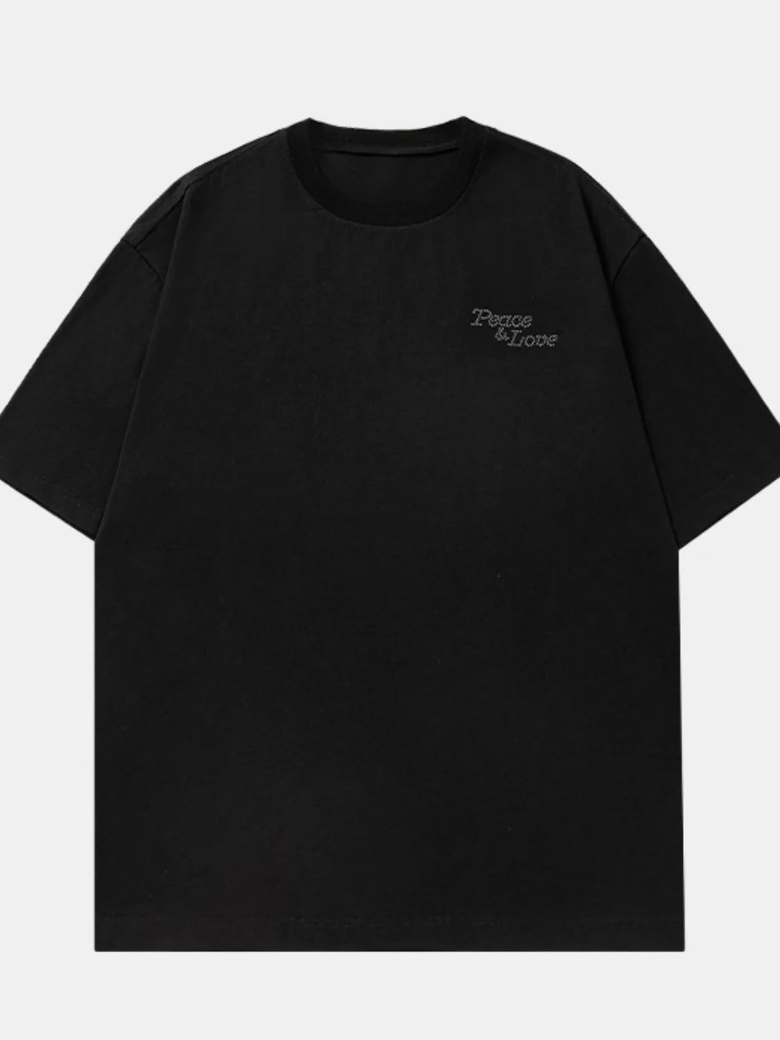 Men's Plus Size Rhinestone Round Neck Half Sleeve T-Shirt - Premium Men's T Shirt from Trendsi - Just $27! Shop now at Handbags Specialist Headquarter