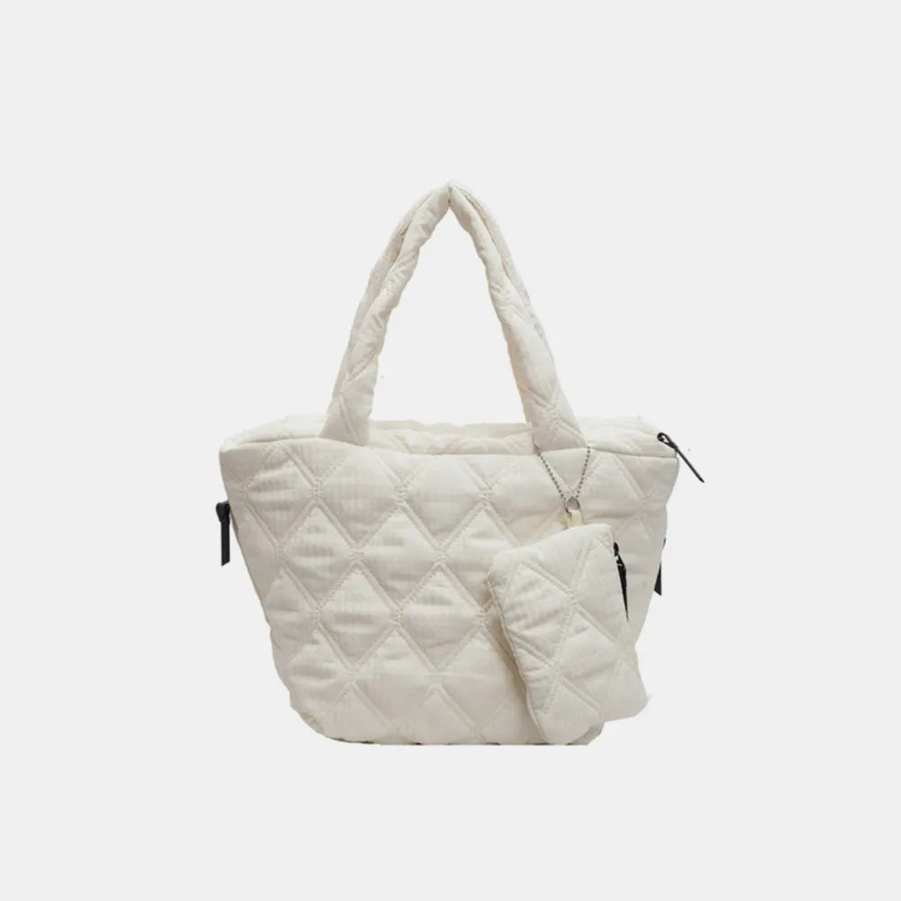 Polyester Medium Tote Bag - Premium Tote Bag from Trendsi - Just $32.99! Shop now at Handbags Specialist Headquarter
