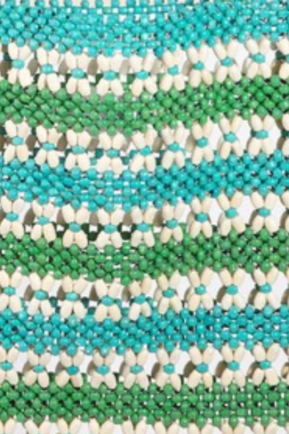 Fame Contrast Wooden Beaded Tote Bag - Premium Tote Bag from Trendsi - Just $38.99! Shop now at Handbags Specialist Headquarter