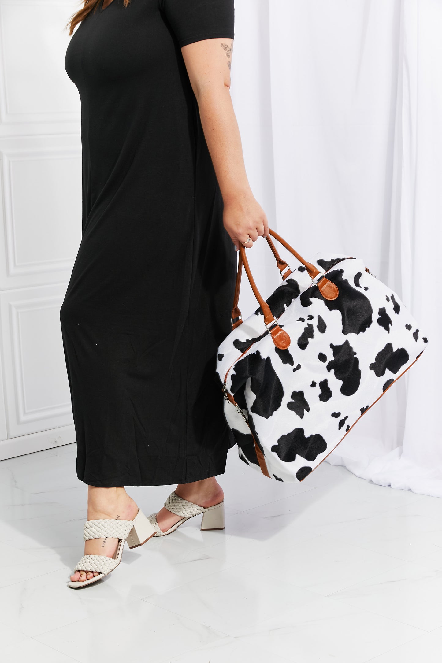 Animal Print Plush Weekender Bag - Premium Weekender Bag from Trendsi - Just $54.99! Shop now at Handbags Specialist Headquarter