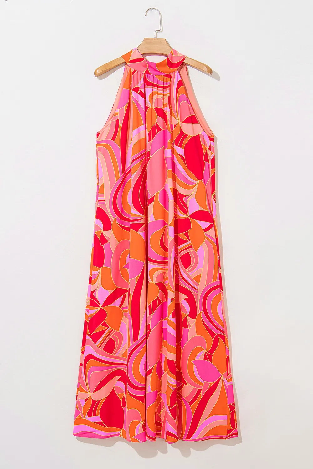 Contrast Grecian Neck Maxi Dress - Premium Maxi Dress from Trendsi - Just $46.99! Shop now at Handbags Specialist Headquarter
