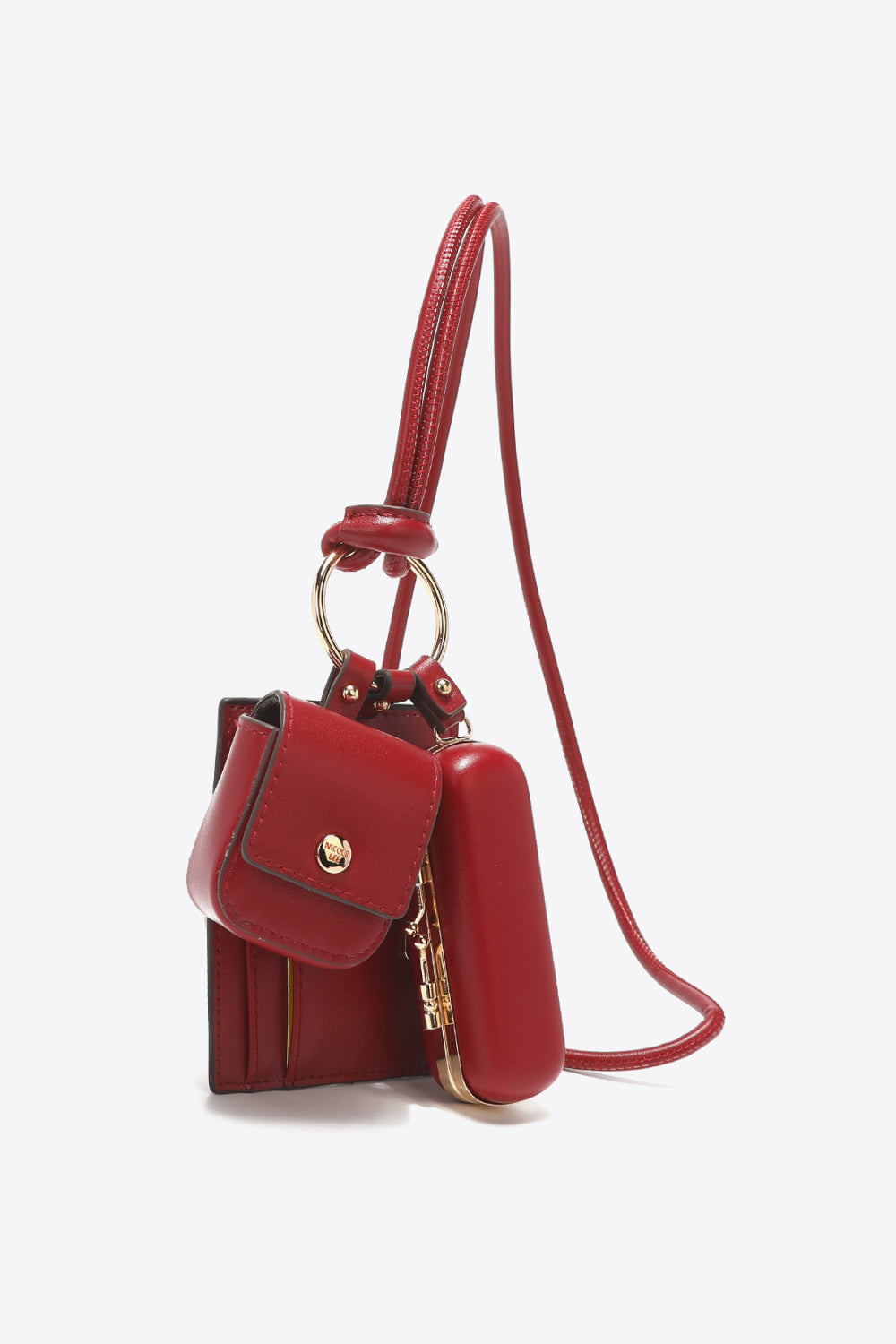 Nicole Lee USA Vegan Leather 3-Piece Lanyard Set - Premium Handbags from Trendsi - Just $59.99! Shop now at Handbags Specialist Headquarter