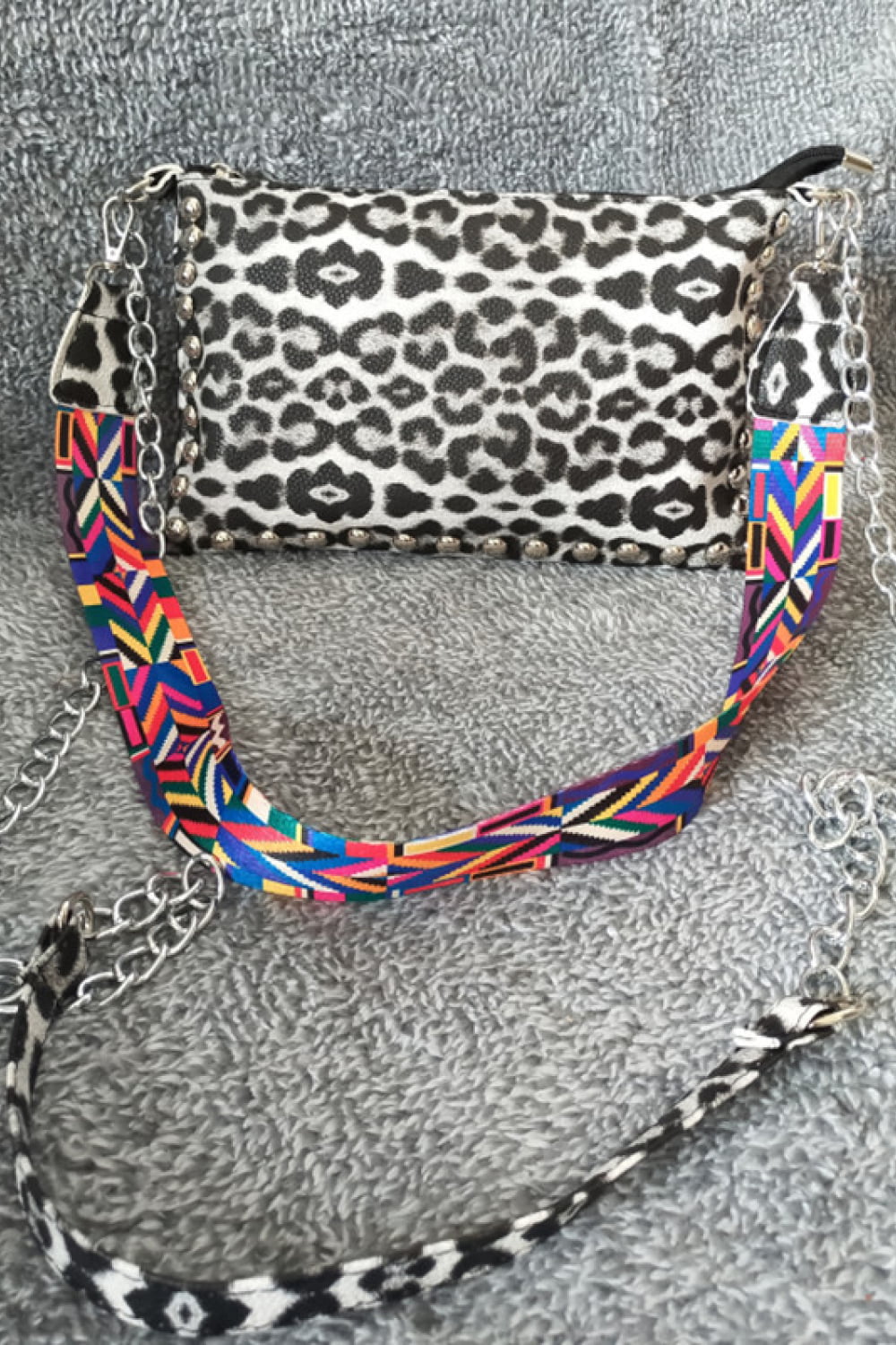 Adored PU Leather Studded Shoulder Bag - Premium handbags from Trendsi - Just $24.99! Shop now at Handbags Specialist Headquarter