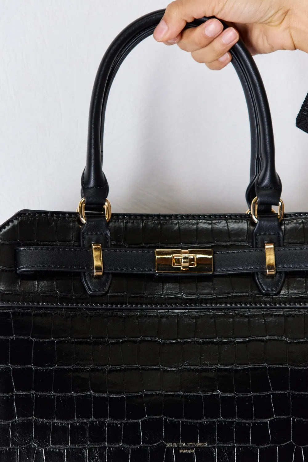 David Jones Texture PU Leather Handbag - Premium handbags from Trendsi - Just $57.99! Shop now at Handbags Specialist Headquarter