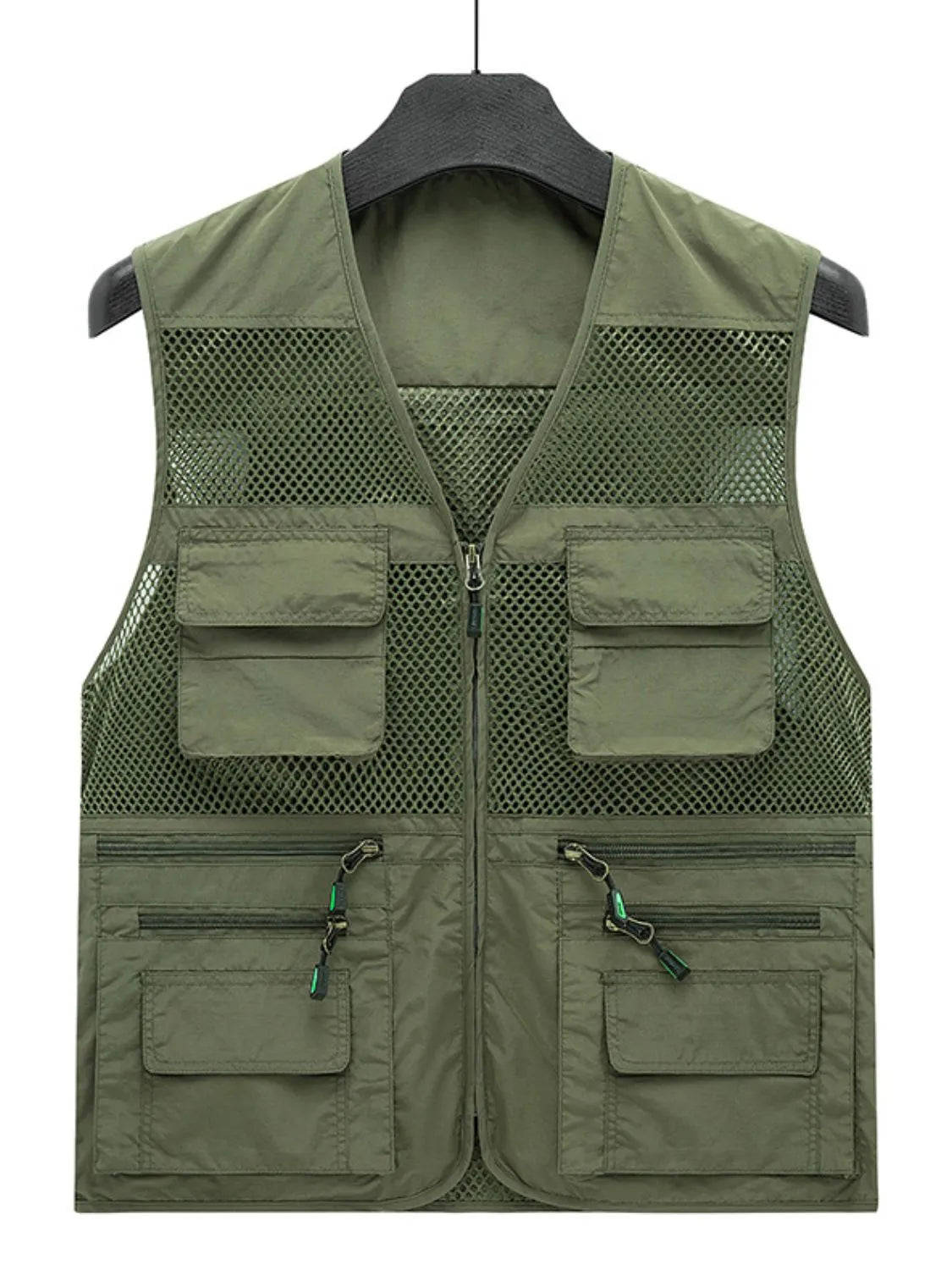 Men's Plus Size Zip Up Mesh Vest - Premium from Trendsi - Just $45.32! Shop now at Handbags Specialist Headquarter
