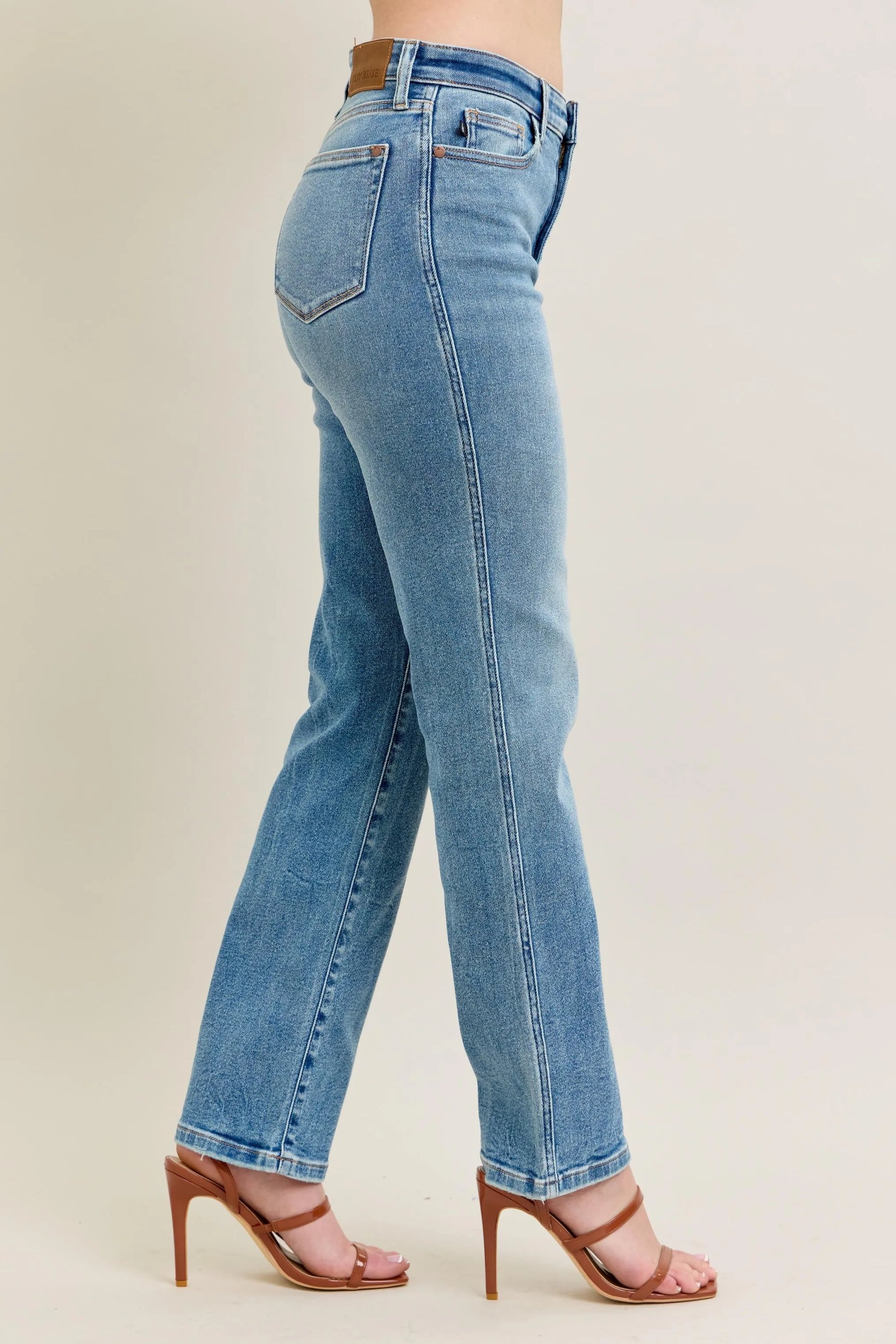 Judy Blue Full Size Hw Vintage Straight Jeans Plus Size - Premium Women / Jeans & Denim from Trendsi - Just $64.99! Shop now at Handbags Specialist Headquarter