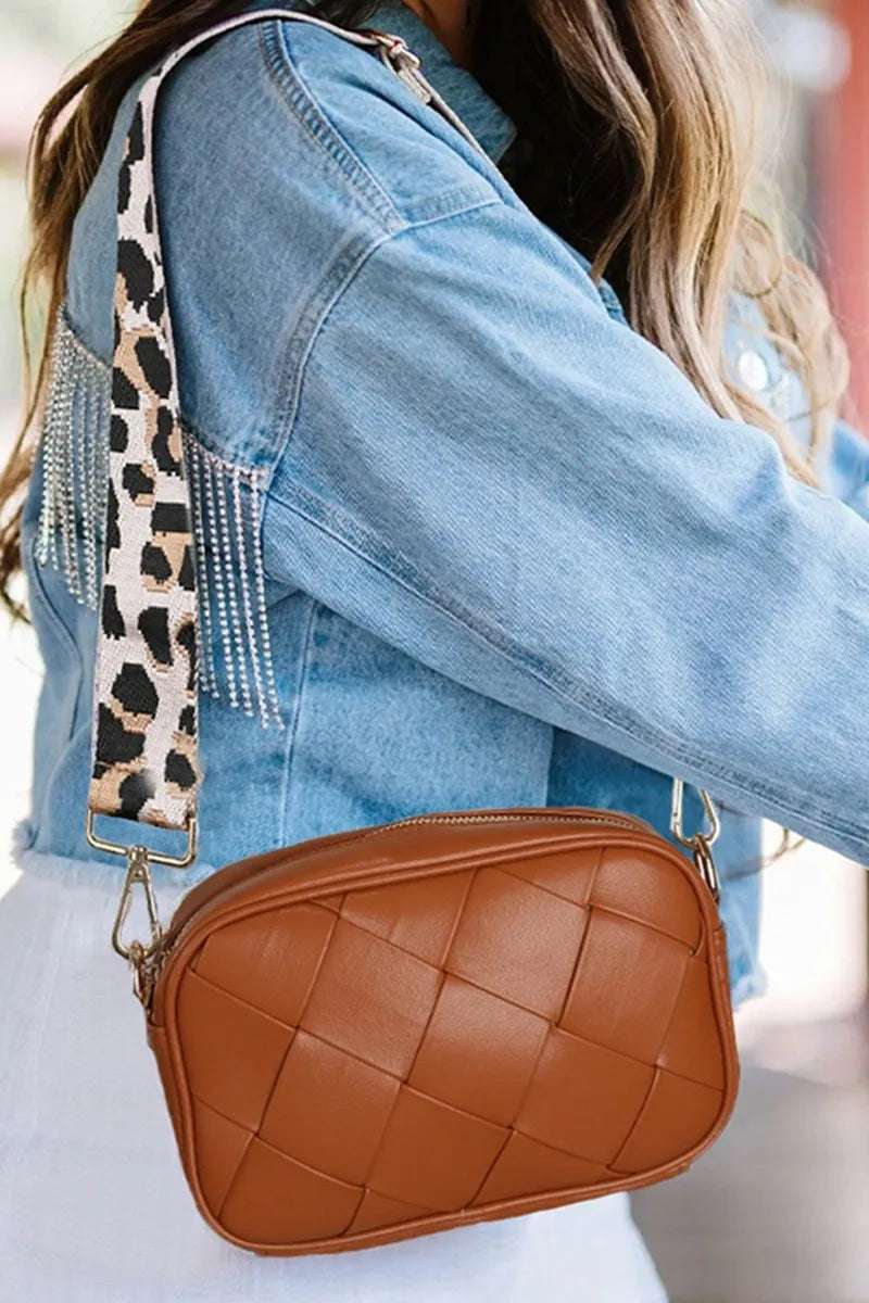 Zenana Cassette Woven Crossbody Bag - Premium Crossbody Bag from Trendsi - Just $35.99! Shop now at Handbags Specialist Headquarter