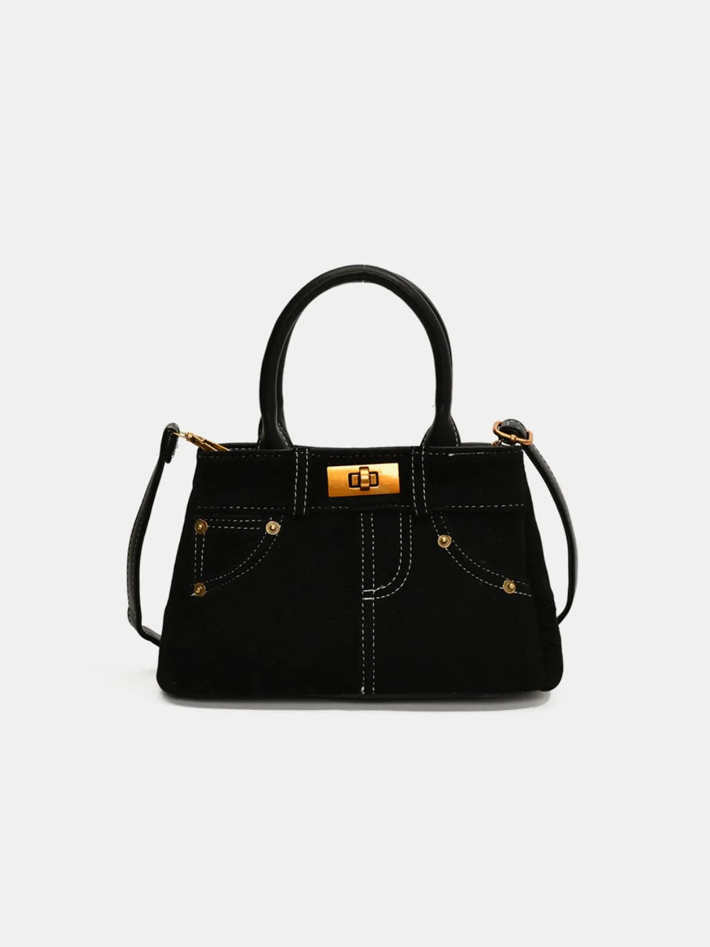 Suede Adjustable Strap Double-Use Handbag - Premium handbags from Trendsi - Just $30.99! Shop now at Handbags Specialist Headquarter