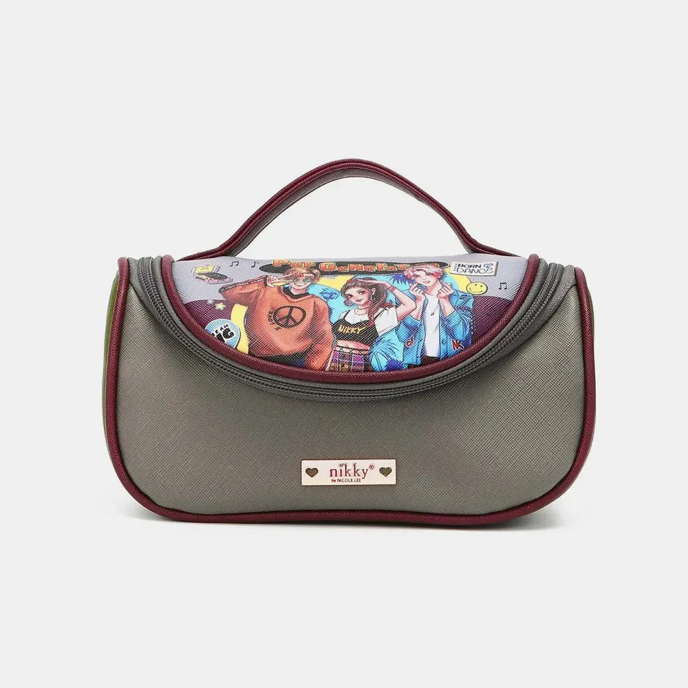 Nicole Lee USA Nikky Contrast Makeup Bag - Premium Tote Bag from Trendsi - Just $39.99! Shop now at Handbags Specialist Headquarter