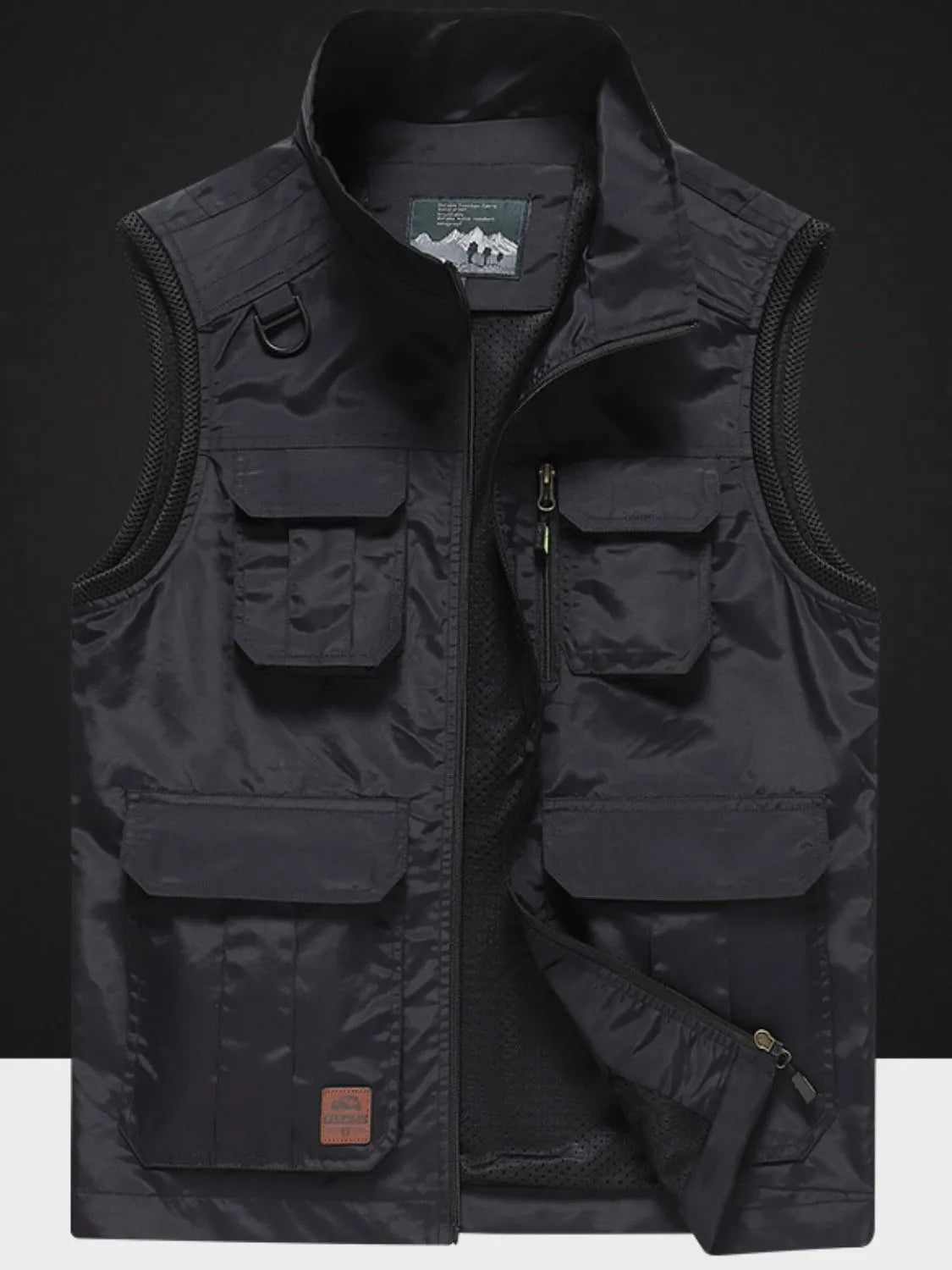 Men's Plus Size Zip Up Vest with Pockets - Premium Men's Zip Up Vest from Trendsi - Just $72.78! Shop now at Handbags Specialist Headquarter