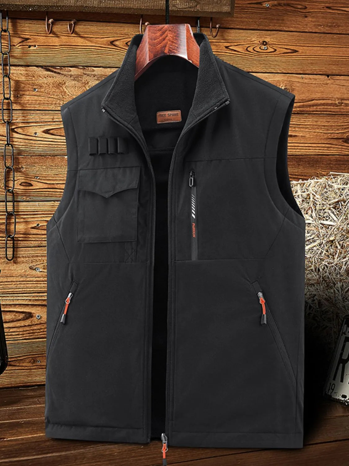 Men's Plus Size Zip Up Vest - Premium from Trendsi - Just $51.20! Shop now at Handbags Specialist Headquarter