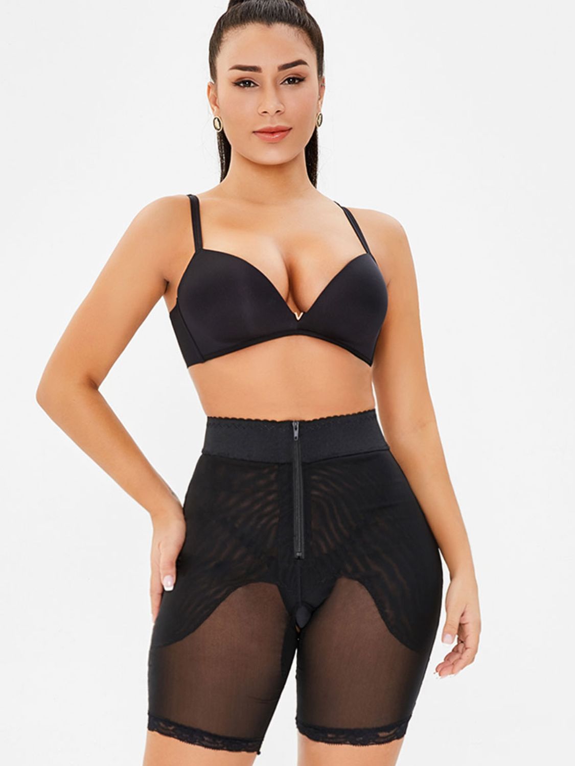 Full Size High-Waisted Lace Trim Shaping Shorts - Premium Bottoms from Trendsi - Just $27! Shop now at Handbags Specialist Headquarter