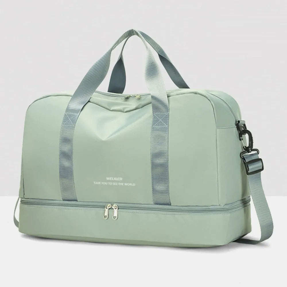 Detachable Strap Nylon Oversize Travel Bag - Premium travel-bag from Trendsi - Just $39.99! Shop now at Handbags Specialist Headquarter