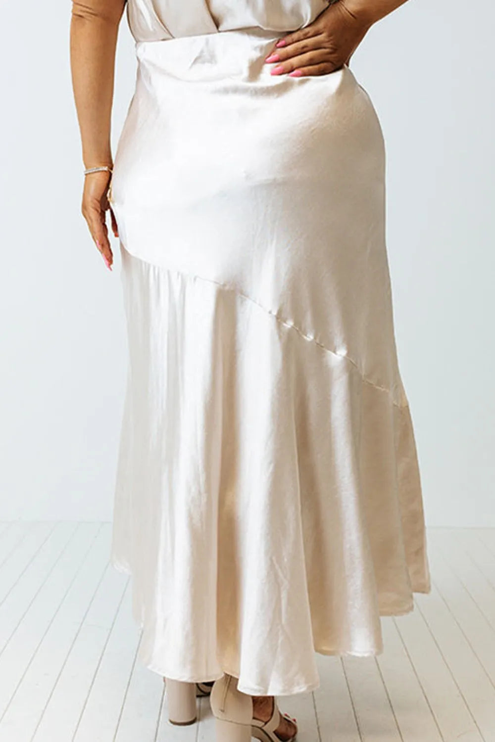 Plus Size Slit Ruffled Skirt - Premium from Trendsi - Just $35.99! Shop now at Handbags Specialist Headquarter