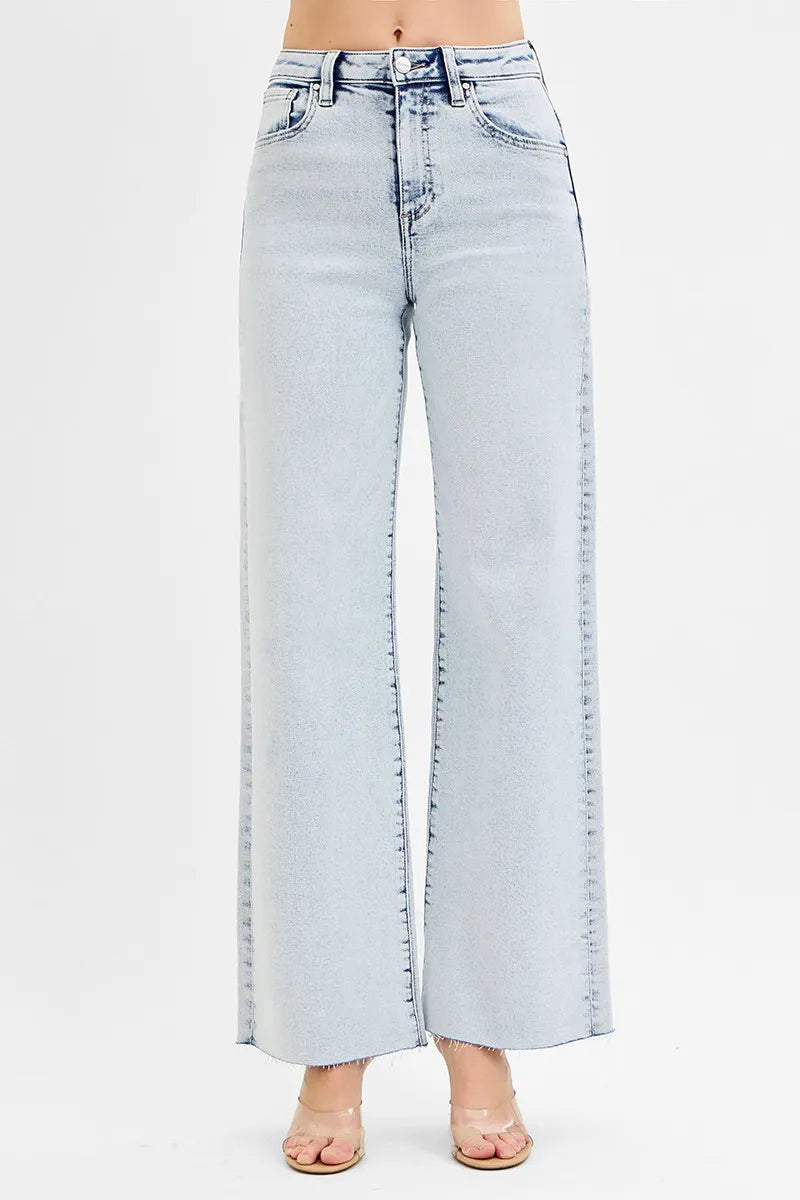 RISEN Full Size High Rise Wide Leg Jeans Plus Size - Premium Women / Jeans & Denim from Trendsi - Just $64.99! Shop now at Handbags Specialist Headquarter