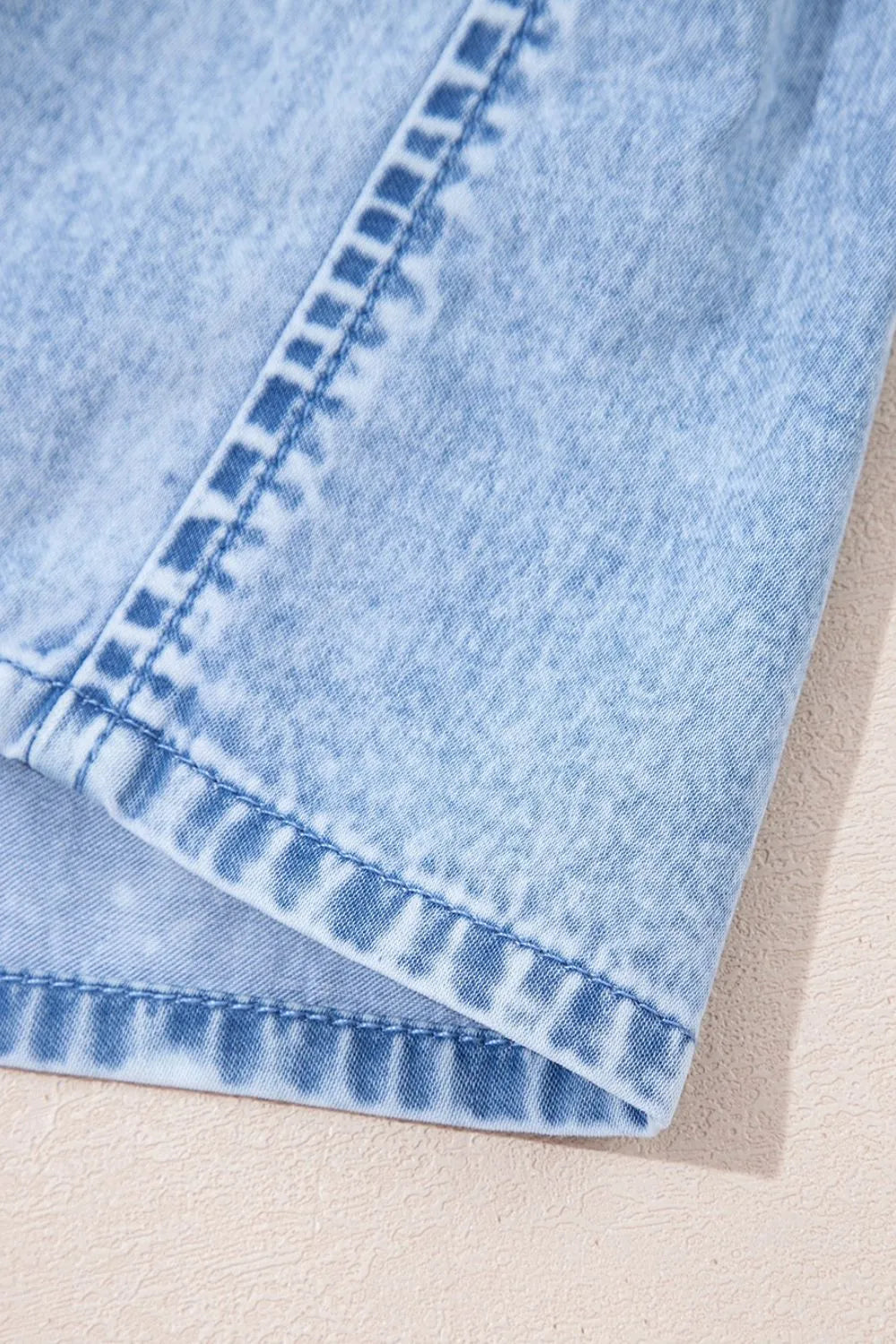 Bow Detail Spaghetti Straps Ruffle Hem Denim Dress - Premium Women / Jeans & Denim from Trendsi - Just $46.38! Shop now at Handbags Specialist Headquarter