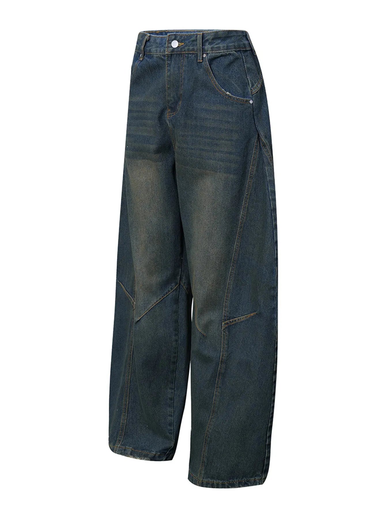 Men's Wide Leg Balloon Denim Jeans - Premium Women / Jeans & Denim from Trendsi - Just $86.99! Shop now at Handbags Specialist Headquarter